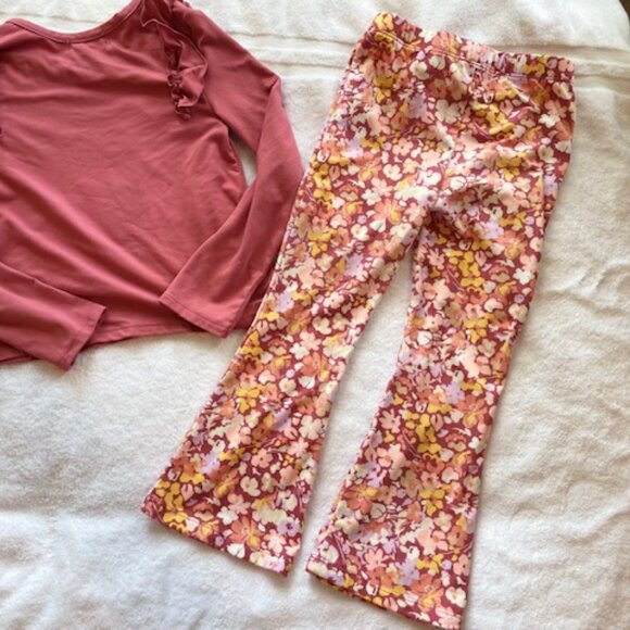 Btween Girls 2 pc set shirt and flare bottom leggings - Picture 2 of 6